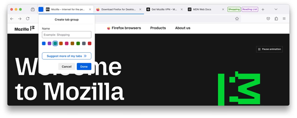 闪牛 火狐浏览器Firefox 141.0正式发布！带来AI标签组、终于支持WebGPU