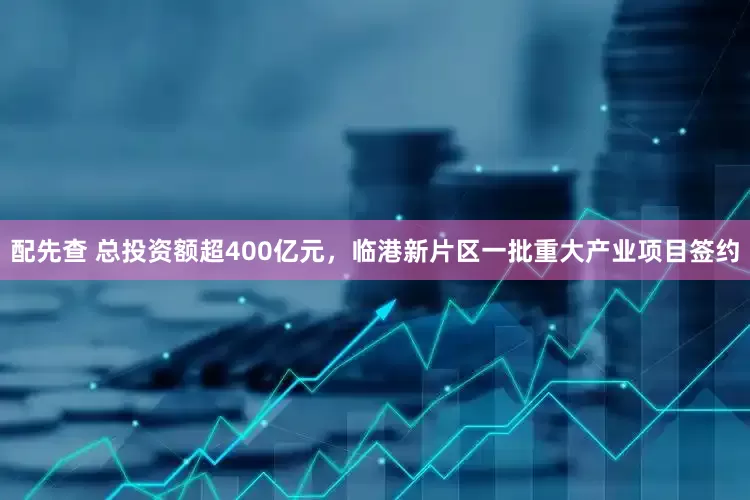 配先查 总投资额超400亿元，临港新片区一批重大产业项目签约